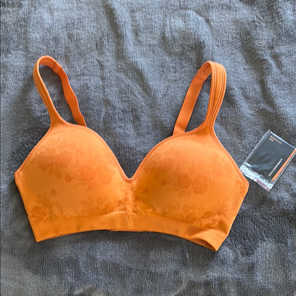 Underoutfit Seamless Orange Floral Bra